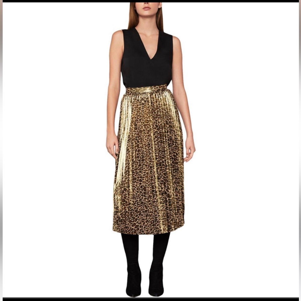 BCBG Maxazria Black Animal Print Skirt
